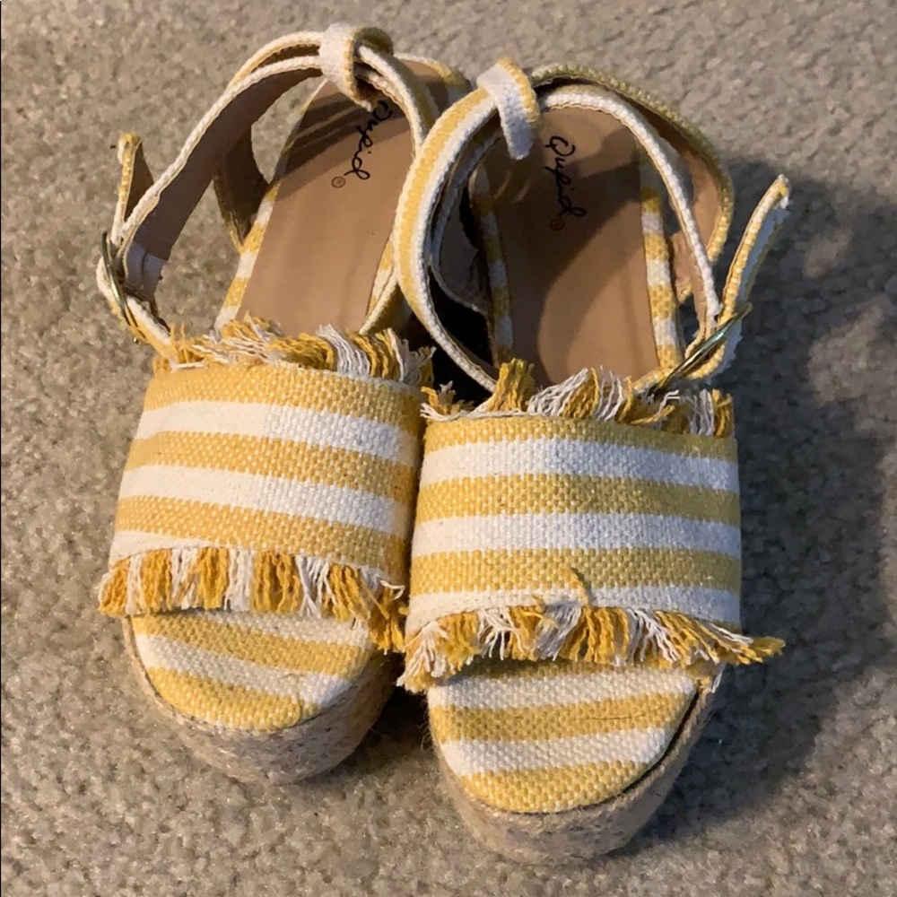 Lulus striped platform sandals